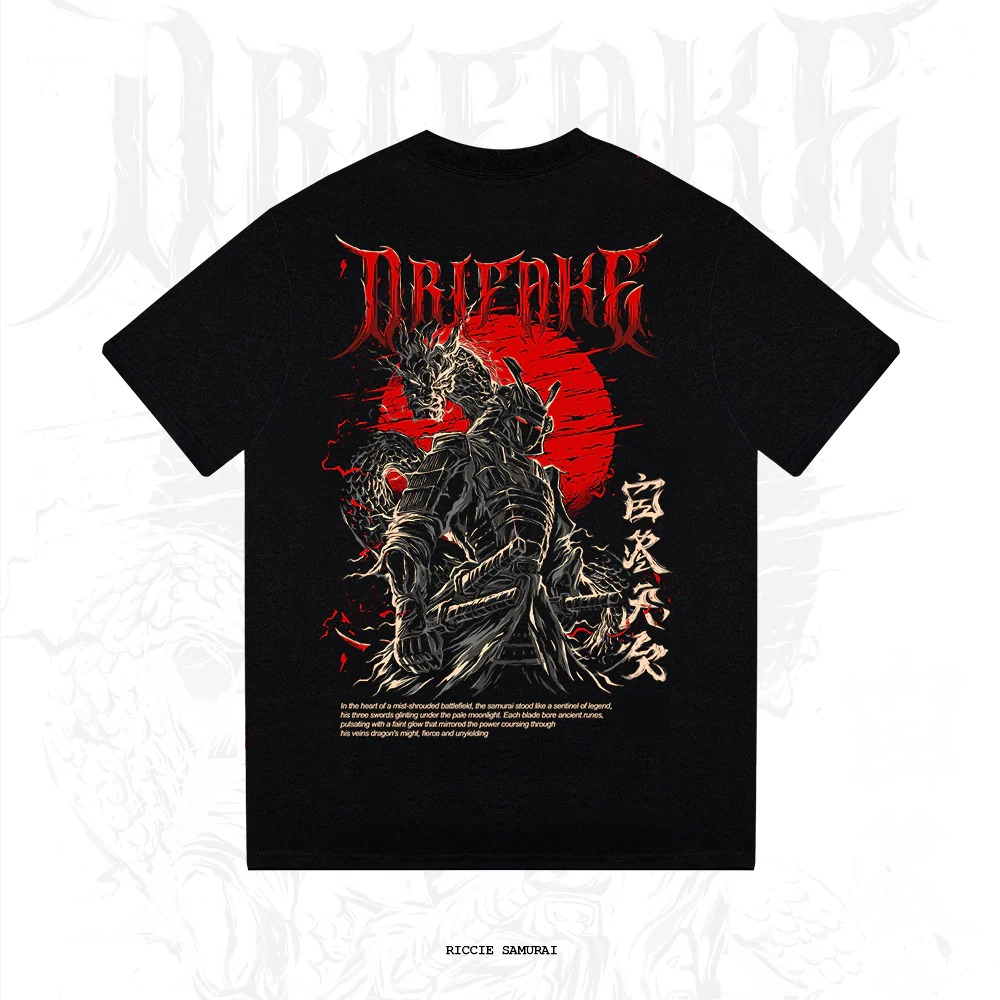 Riccie Samurai Graphic Tee – Black