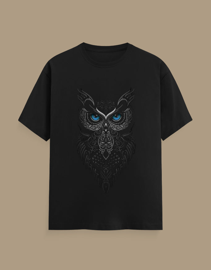 "Mystic Owl Eyes - Black T-Shirt"