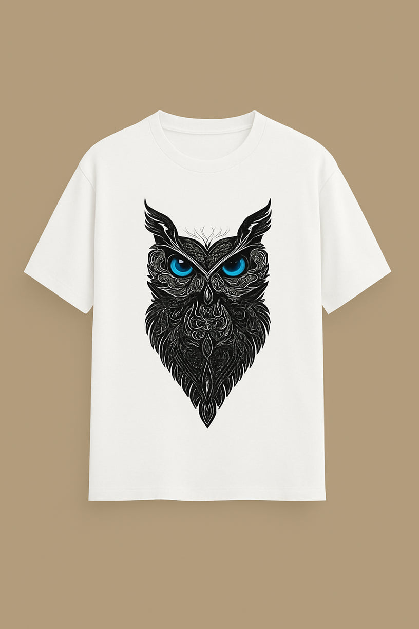 "Mystic Owl Eyes - Black T-Shirt"